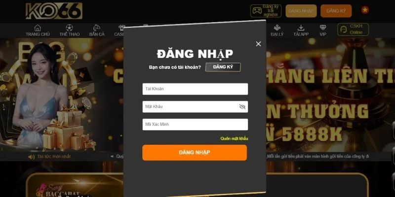 2 cách đăng nhập KO66 nhanh chóng nhất 2025